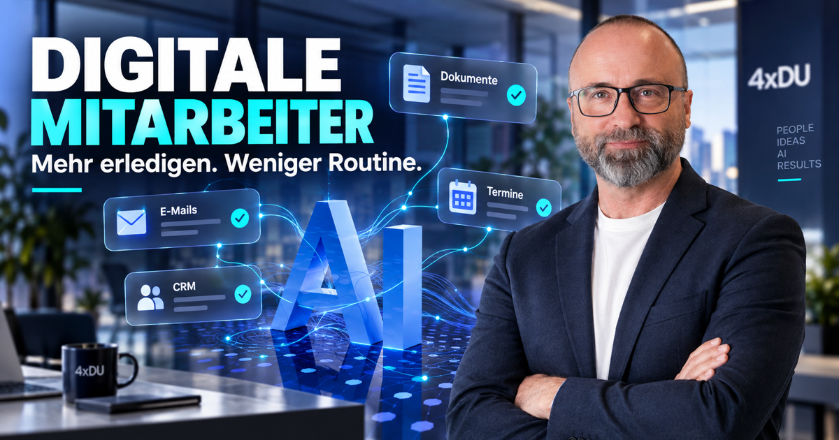 Digitale Mitarbeiter mit Köpfchen: Wie 4xDU KI-Agenten effektiv einsetzt
