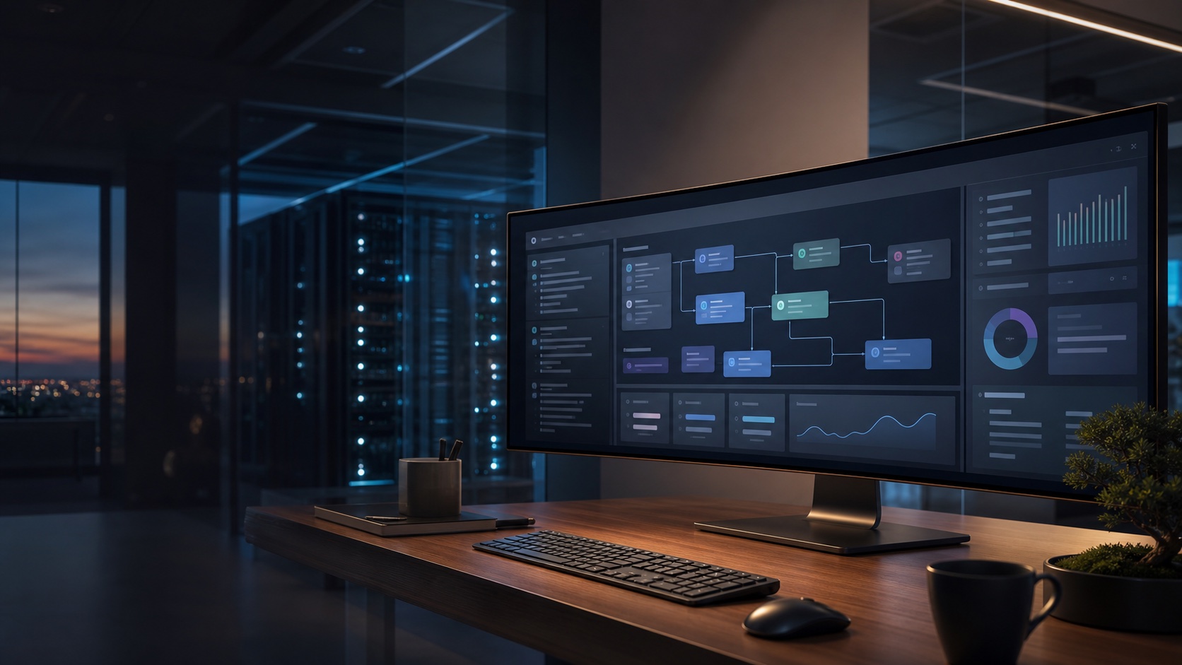 Individuelle Unternehmenssoftware mit verbundenen Workflows und Auswertungen
