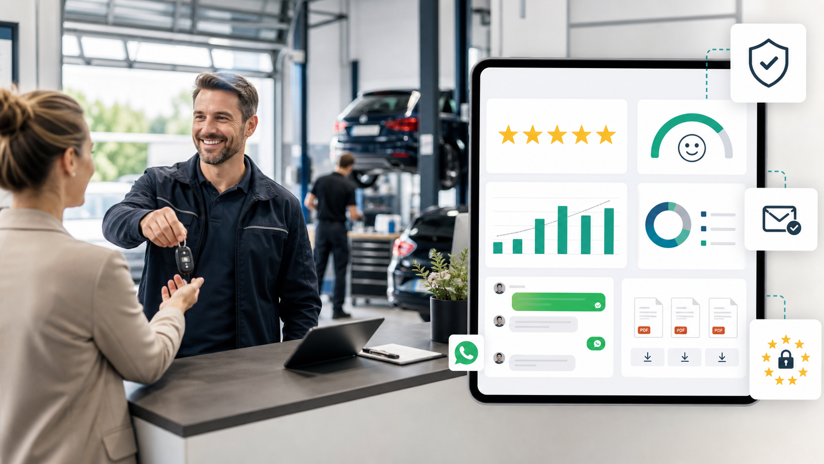Auswertung der Kundenzufriedenheit im Autohaus